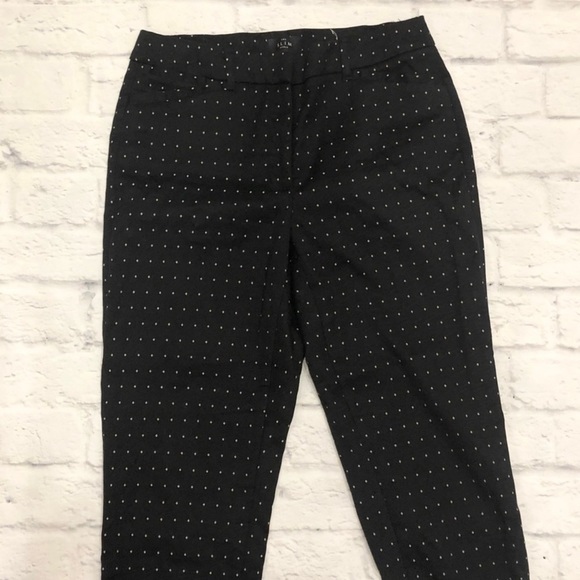WHBM Comfort Stretch Diamond Dot Slim Ankle Pants | Sz 0L - Picture 4 of 12